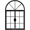 Yaotian French iron retro casement window restaurant cafe arched floor-to-ceiling window indoor study loft lighting window width 90 height 170 (with ultra-silver glass pattern)