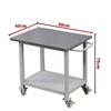 Zhang Shi Yijia double-layer 201 stainless steel workbench movable wheeled production line turnover trolley operating table packing table 60*80*75