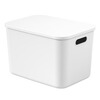 Visitor (FK) 10,000 popular items storage box desktop desk kitchen organizer box miscellaneous storage basket organizer storage box large thickened with lid 2 pieces (27*18*16)