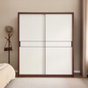 Quanyou Home Nordic log style furniture sliding door wardrobe bedroom wardrobe home sliding door storage storage combination cabinet