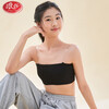 LangSha strapless underwear for women with transparent shoulder straps, junior high school students and high school students, anti-exposure, traceless tube top, small chest, thin style, white, 1 pair of transparent shoulder straps, no buckle on the back, S size 70-85 catties