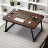 Jingcai bed computer table folding table dormitory bed table desk study table small table ZJ07 walnut color stable upgrade