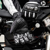ROCK BIKER Hardcore Rider Motorcycle Gloves for Men and Women Anti-fall Winter Warm Touch Screen Motorcycle Riding Equipment Leader-Black and White XL