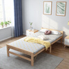 Pengyou Furniture Folding Bed Single Bed Solid Wood Bed Lunch Break Bed Office Rest Bed Camp Bed 1.0 Meters Wide PY-ZD10
