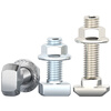 Tianzhuo Hardware European standard T-type screw aluminum profile accessories T-bolt flange nut set M5M6M8 20/30/40/45 type galvanized European standard 45 type-M10*25 (5 sets)