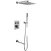 Hansgrohe all-copper concealed wall-mounted thermostatic shower set shower booster embedded hidden hidden wall out hidden pre-embedded black three-function thermostatic 12-inch shower