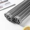 Baijie Kitchen Sink Drain Rack Pool Tableware Water Control Rack Silicone Foldable Storage Roller Curtain 18 Tubes