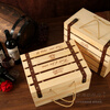 Art Bird Red Wine Wooden Box Six Bottles Red Wine Box Wine Packaging Box Gift Box Hollow Style Universal Version Can Be Customized in Bulk