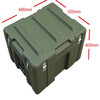 Dingrui new rotomolding box 600*500*400MM plastic tool box large instrument equipment box energy box book storage box military green