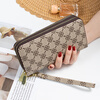 Kuqi Kangaroo Long Wallet Women's 2025 Chinese Valentine's Day Large Capacity Printed Temperament Clutch Bag Card Bag Wallet All-in-One Bag Women's Wallet Brown Four-Leaf Clover