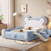 Teenagers' new solid wood single children's bed 1.5m modern simple light luxury internet celebrity cartoon bear bed 1.8m bed children's bed color remarks 1.5m*2.0m frame structure
