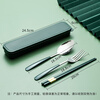 Portable tableware for picking up paintings, stainless steel fork spoon + alloy chopstick set, adult student travel box set of four