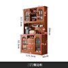 Youlinmen walnut solid wood sideboard storage wine cabinet with drawer glass door storage cabinet restaurant multi-functional cabinet three-door sideboard