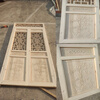 Dongyang wood carving antique doors and windows hollow flower grilles ancient building solid wood old-fashioned wooden doors sliding doors Chinese flower window partitions customized products contact customer service