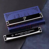 Swan (SWAN) imported gong harmonica 28 holes polyphonic heavy C key beginners learning men and women professional playing birthday gift engraving 28 holes C key black accented full gift package