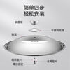 COOKER KING pot lid 304 stainless steel household explosion-proof tempered glass pot lid food grade universal pan lid 32cm suitable for inner diameter 31.8-32.6 32cm food grade 304 stainless steel/explosion-proof and drop-resistant