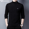 ARMANI EXCHANGE Armani no-iron long-sleeved T-shirt for men spring and autumn new inner top sweatshirt double-sided German velvet semi-turtle collar bottoming shirt high collar black 03 M 165 recommended 100-120 pounds