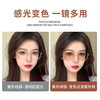 Jiaxuan anti-blue light discoloration myopia flat glasses can be equipped with prescription women's large frame high-profile slimming plain sunglasses frame bright black no prescription anti-blue light flat glasses