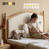 Genji Muyu solid wood children's bed girl princess bed boy bedroom storage bed simple box bed 1.35+ pad