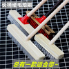 Hard bristle wood brush artifact floor brush kitchen bathroom brush bathroom tile long handle moss wooden pole scrubber 23cm wide