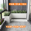 Stainless steel planting flower box combination with water tray can be customized for the finished courtyard flower pond, indoor and outdoor balcony flower pots. The size and color can be customized (default white)