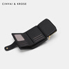 CinvaiKrose Bags Women's Bags Wallet Women's 2025 New Genuine Leather Wallet Niche Design Multi-Card Slot Coin Purse Black
