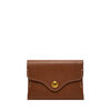 Fossil women's retro leather card holder, 2 card slots, light luxury style, simple card wallet