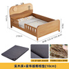 Door-to-door solid wood children's bed with guardrails solid wood children's bed with guardrails 1.2 meters for boys and girls solid wood color 1.5 meters 1.35 all solid wood double side guardrail bed + 10cm soft and hard 1200*2000