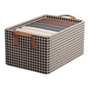Youna 6-pack houndstooth clothes storage box home wardrobe layered organizer boxed clothes and pants folding storage cabinet extra large 50*30*26 shoot one and get six pieces