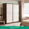 Quanyou Home Nordic log style furniture sliding door wardrobe bedroom wardrobe home sliding door storage storage combination cabinet
