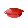 Staub French imported cyclone nail seafood pot double-ear soup cooking pot seafood pot cherry red 28cm 40511-474