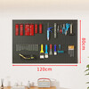 Tool wall hole board hanging board storage shelf wall storage rack punching board hardware stainless steel organizing rack black with frame thickened version 40*60CM
