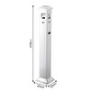 Supercloud Outdoor Stainless Steel Ash Column Vertical Cigarette Butt Column Smoking Column Smoke Extinguishing Trash Can Outdoor Floor Standing Ashtray Ash Bucket Square Top Type A
