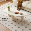 Quanyou Home Cream Style Coffee Table Living Room Home Balcony Leisure Small Tea Table Modern Simple Special-shaped Small Table Furniture