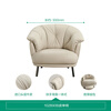 Quanyou Home Leather Sofa Chair Simple Cream Style First-Layer Cowhide Living Room Small Apartment Single Sofa Chair Furniture