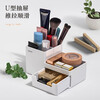 Deli Home Stationery Storage Box Small Object Desktop Storage Pen Holder Cosmetics Desktop Storage Box Light White 8907