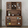 GULEJAR new Chinese style sideboard wine cabinet sideboard preparation cabinet multifunctional living room tea kitchen cupboard wall large capacity storage cabinet solid wood panel length 106 width 40 height 200CM