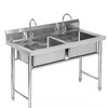 Bingyu stainless steel sink commercial storage tank canteen hotel dishwashing basin single pool 70*70*80cm BYS-272