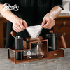 Bincoo hand-brewed coffee set hand-grinded coffee machine hand-brewed pot glass filter cup storage household wooden stand