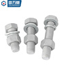 Guwanji Grade 8.8 hot-dip galvanized external hexagon screws and nuts combination set high-strength iron tower hot-dip galvanized bolts national standard M12x40 5 sets