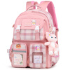 Edison inventor junior high school student schoolbag Belle primary school student large capacity girls' burden-reducing backpack 2260-1 pink large size