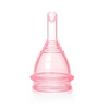 Aiwo Menstrual Cup Transparent Silicone Drainable Menstrual Cup Menstrual Cup Auntie's Magical Menstrual Anti-Leakage Tampon Second Generation New Drainable Powder + Gift Pack M Size