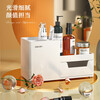 Deli Home Stationery Storage Box Small Object Desktop Storage Pen Holder Cosmetics Desktop Storage Box Light White 8907