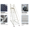 Spurge Climbing Ladder Platform 0.75 meters above the ground Gray mobile platform ladder Warehouse supermarket pickup ladder Anti-slip wheeled shelves (need to be installed by yourself) BGA-39