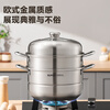 SUPOR steamer 304 stainless steel household high arch cover steamer three-layer double-layer thickened bottom gas induction cooker universal pot steamer 3 layers 26cm