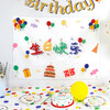 Wilkie children's birthday party scene layout disposable tableware set party tablecloth cake plate decoration plate birthday tablecloth + 10 7-inch paper plates + 10 paper cups