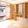 Oshima Yuda Beijing-Tianjin-Hebei tatami customized solid wood whole house customized integrated bed wardrobe integrated bookshelf small apartment stepping rice floor simple modern integrated tatami bed Pinus sylvestris plug board/square meter