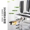 Shuaishi kitchen stainless steel knife holder kitchen knife storage rack chopsticks and spoon utensil storage rack knife holder countertop drain rack