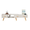 Coolin TV cabinet simple Nordic small apartment living room bedroom storage furniture retractable TV cabinet warm white
