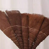 Brown broom old wooden handle brown broom school factory workshop